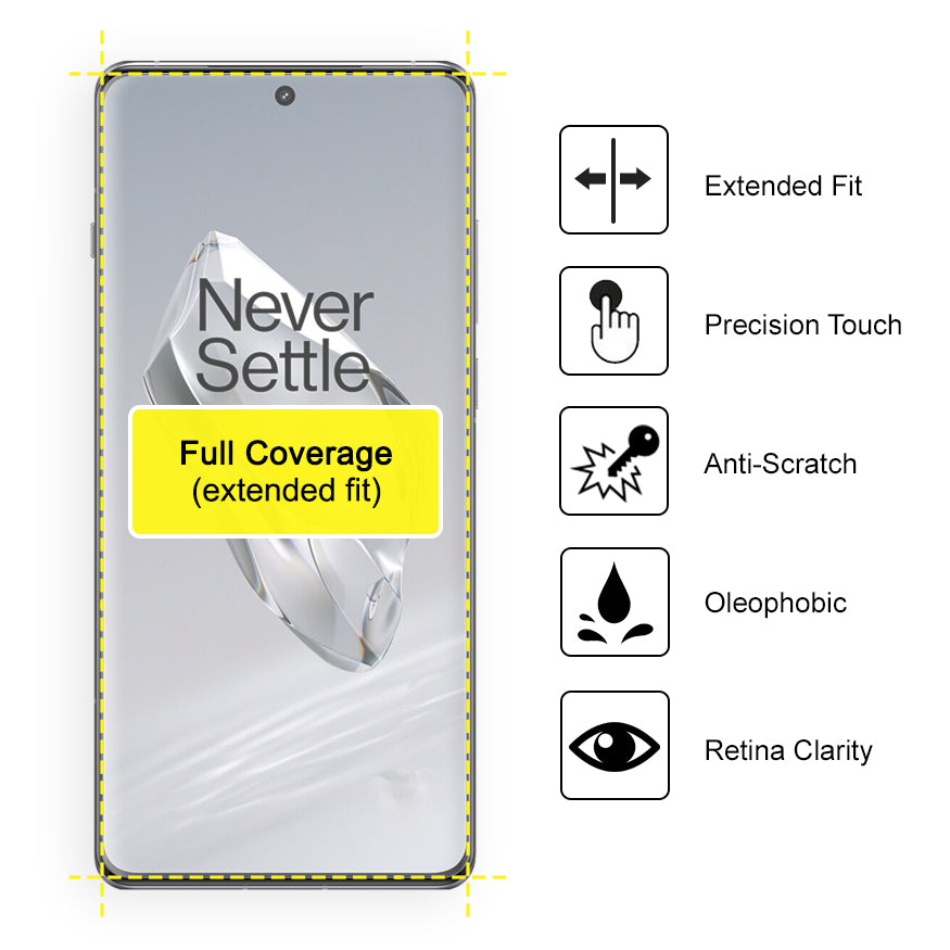 OnePlus 10 Pro UV glass protector Tempered Glass Full Coverage & Full Glue Screen Protector