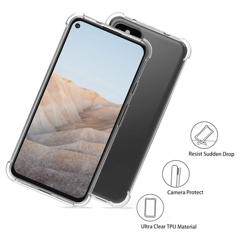 Google Pixel 4a 5G Cover - Transparent - Soft 4D Design Silicone Transparent Clear With Camera Protection Case