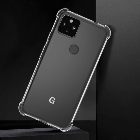 Google Pixel 4a 5G Cover - Transparent - Soft 4D Design Silicone Transparent Clear With Camera Protection Case