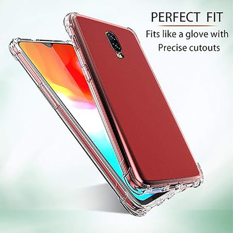 OnePlus 7 Cover - Transparent - Soft 4D Design Silicone Transparent Clear With Camera Protection Case