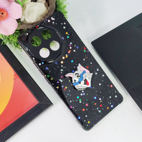 Tecno Camon 30S Cover - White - Cute 3D Cartoon Case With Camera Protection