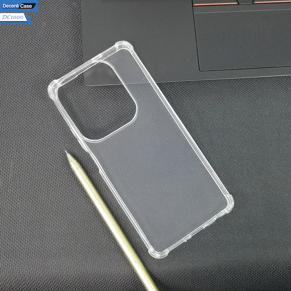 Infinix Hot 40 Transparent Cover - Soft 4D Design Bumper Silicone Transparent Clear Case