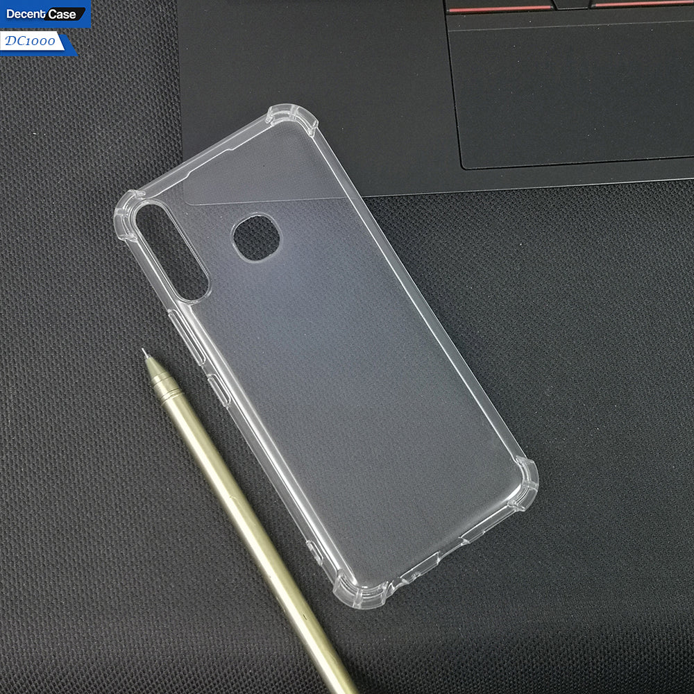 Tecno Spark 4 Transparent Cover - Soft 4D Design Bumper Silicone Transparent Clear Case