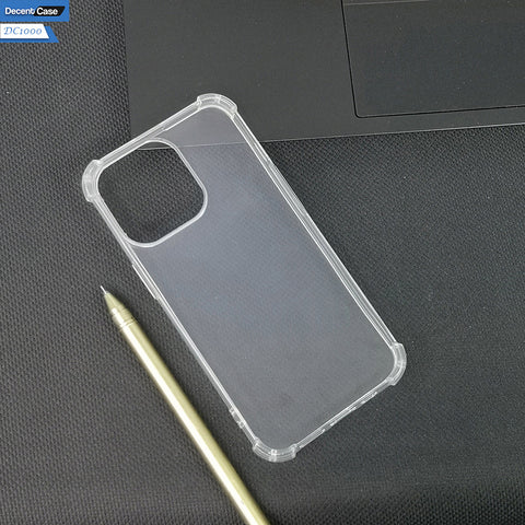 iPhone 13 Pro Transparent Cover - Soft 4D Design Bumper Silicone Transparent Clear Case