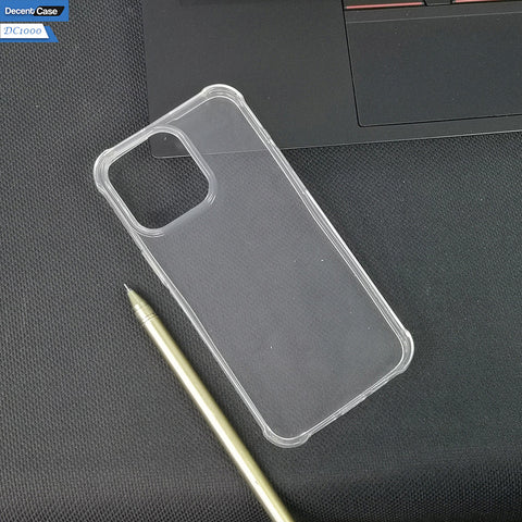 iPhone 15 Pro Max Transparent Cover - Soft 4D Design Bumper Silicone Transparent Clear Case