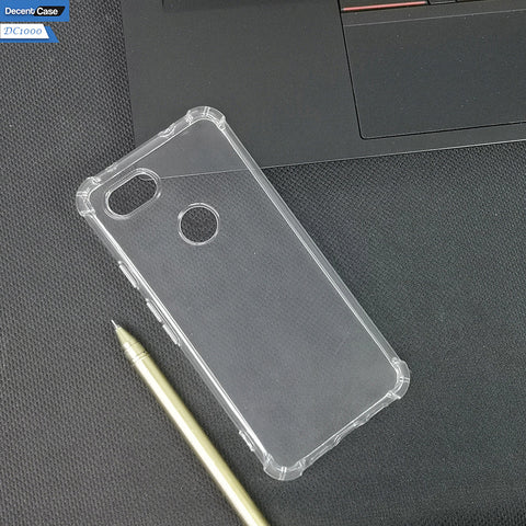 Google Pixel 3a Transparent Cover - Soft 4D Design Bumper Silicone Transparent Clear Case