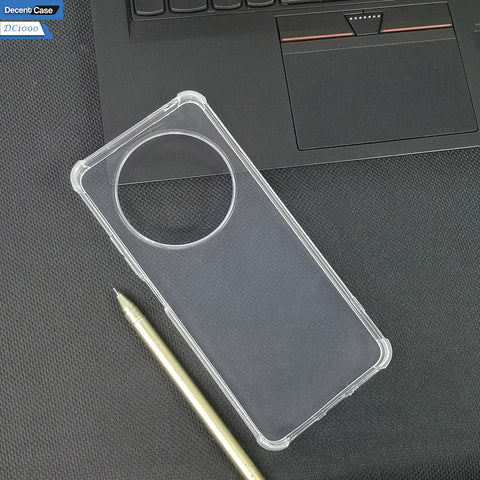 Xiaomi Redmi 14R Transparent Cover - Soft 4D Design Bumper Silicone Transparent Clear Case