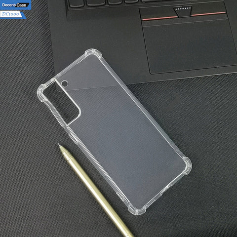 Samsung Galaxy S21 Plus 5G Transparent Cover - Soft 4D Design Bumper Silicone Transparent Clear Case