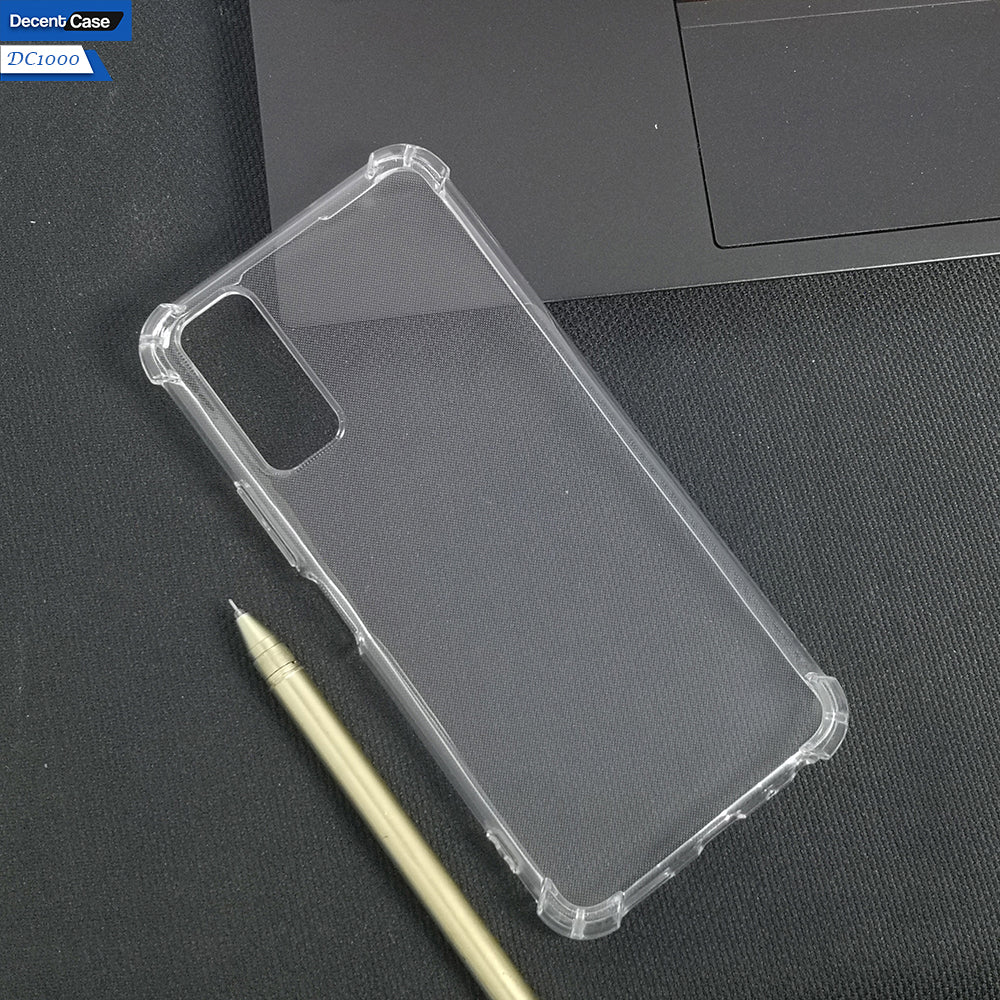 Vivo Y20a Transparent Cover - Soft 4D Design Bumper Silicone Transparent Clear Case