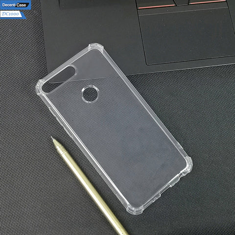 Huawei Y7 Prime 2018 / Y7 2018 Transparent Cover - Soft 4D Design Bumper Silicone Transparent Clear Case
