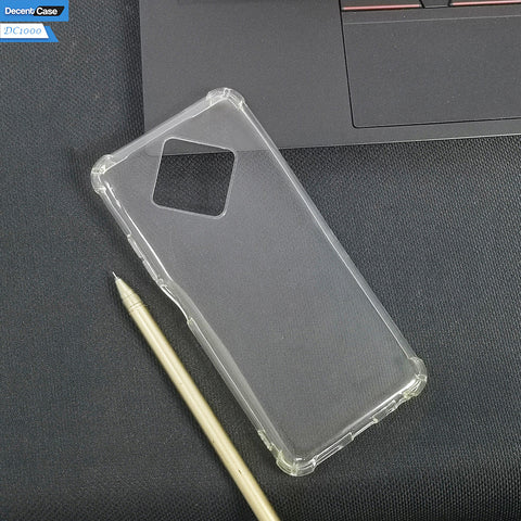 Infinix Zero 8 Transparent Cover - Soft 4D Design Bumper Silicone Transparent Clear Case