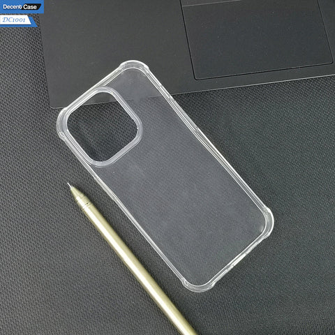 iPhone 14 Pro Transparent Cover - Soft Silicone Transparent Clear Open Camera Cut Case