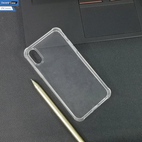 iPhone XS / X Transparent Cover - Soft Silicone Transparent Clear Open Camera Cut Case