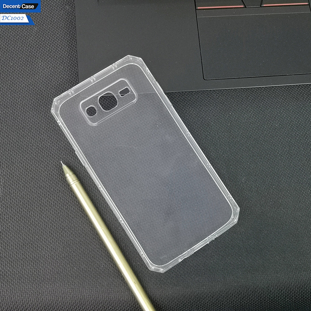 Samsung Galaxy J2 Prime Transparent Cover - Four Sided Airbag With Camera Protection Clear Transparent Soft Case