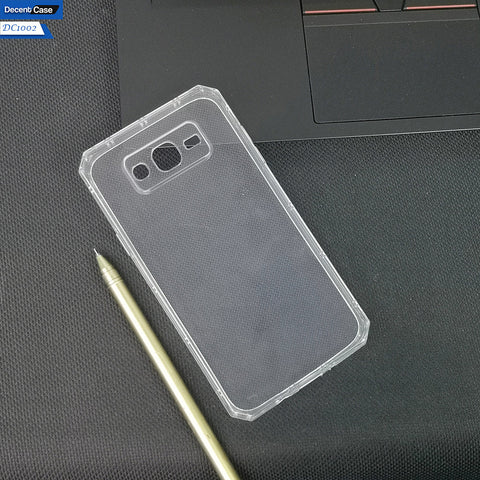 Samsung Galaxy J2 Prime Transparent Cover - Four Sided Airbag With Camera Protection Clear Transparent Soft Case