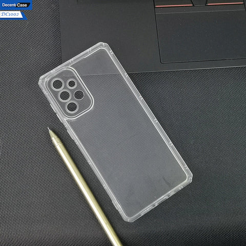 Samsung Galaxy A73 5G Transparent Cover - Four Sided Airbag With Camera Protection Clear Transparent Soft Case