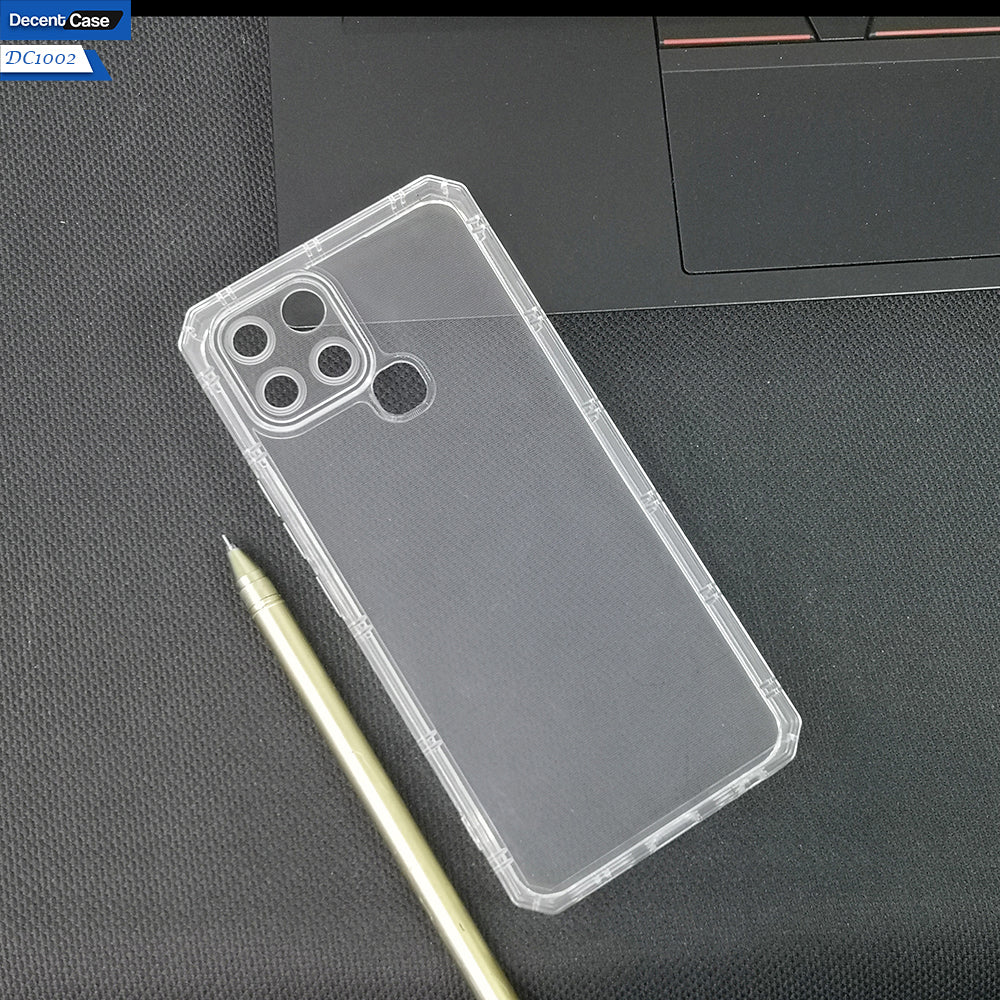 Infinix Smart 6 Transparent Cover - Four Sided Airbag With Camera Protection Clear Transparent Soft Case