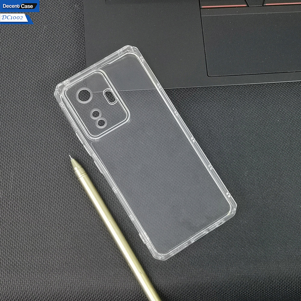 Vivo Y55 4G Transparent Cover - Four Sided Airbag With Camera Protection Clear Transparent Soft Case