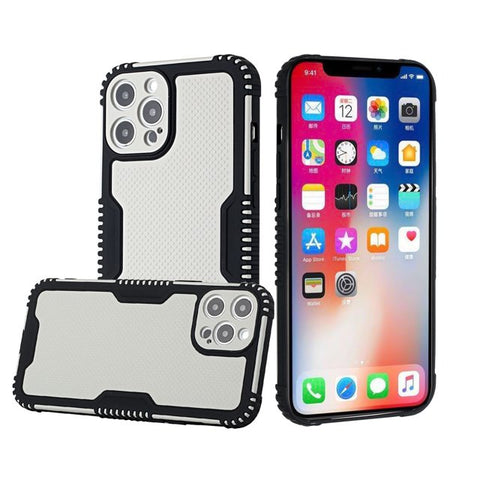 iPhone 11 Pro Max Cover Non-slip Grip Shockproof Dotted Hybrid Case