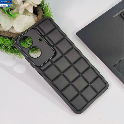 Realme Note 60 Cover Soft Silicone Cube Puffer Case