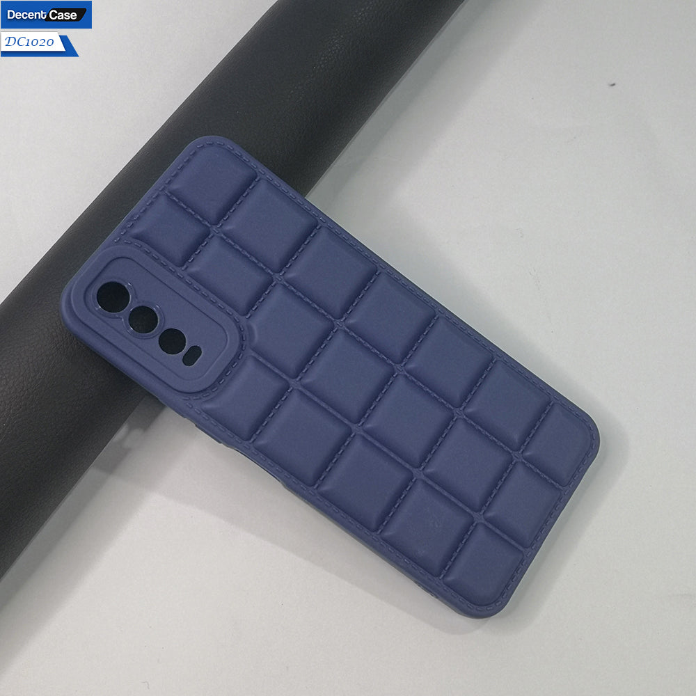 Vivo Y20i Cover Soft Silicone Cube Puffer Case