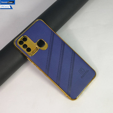 Infinix Hot 10 Play Cover Leather Shockproof Case With Golden Edge
