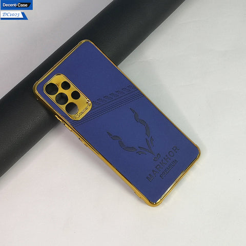 Samsung Galaxy A32 Cover Leather Shockproof Case With Golden Edge