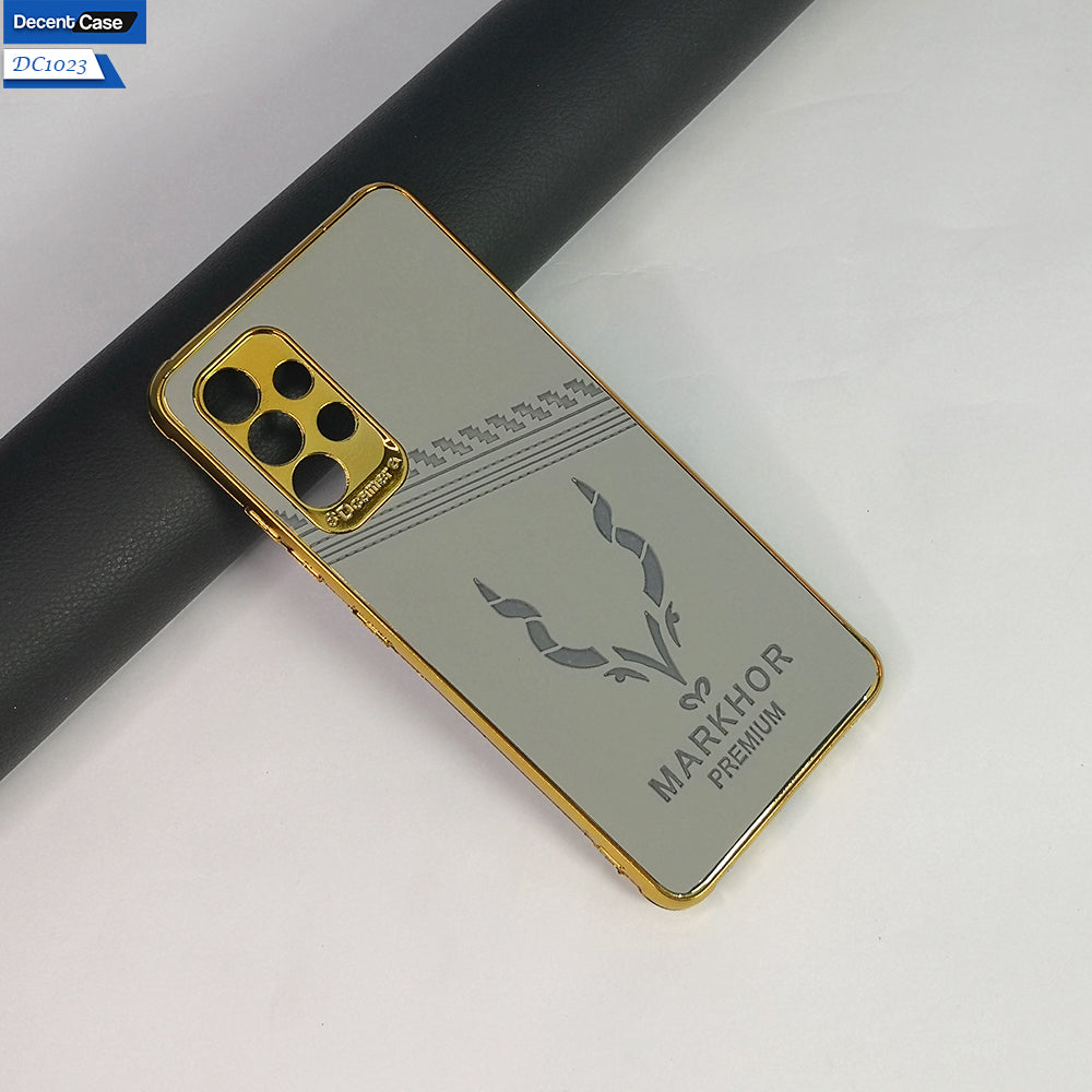 Samsung Galaxy A32 Cover Leather Shockproof Case With Golden Edge