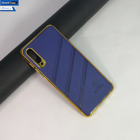 Samsung Galaxy A50s Cover Leather Shockproof Case With Golden Edge
