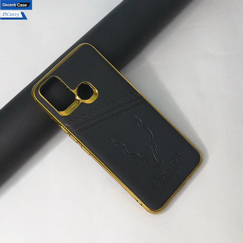 Infinix Smart 5 Cover Leather Shockproof Case With Golden Edge
