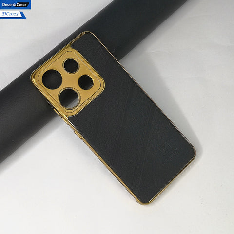Tecno Spark Go 2023 Cover Leather Shockproof Case With Golden Edge