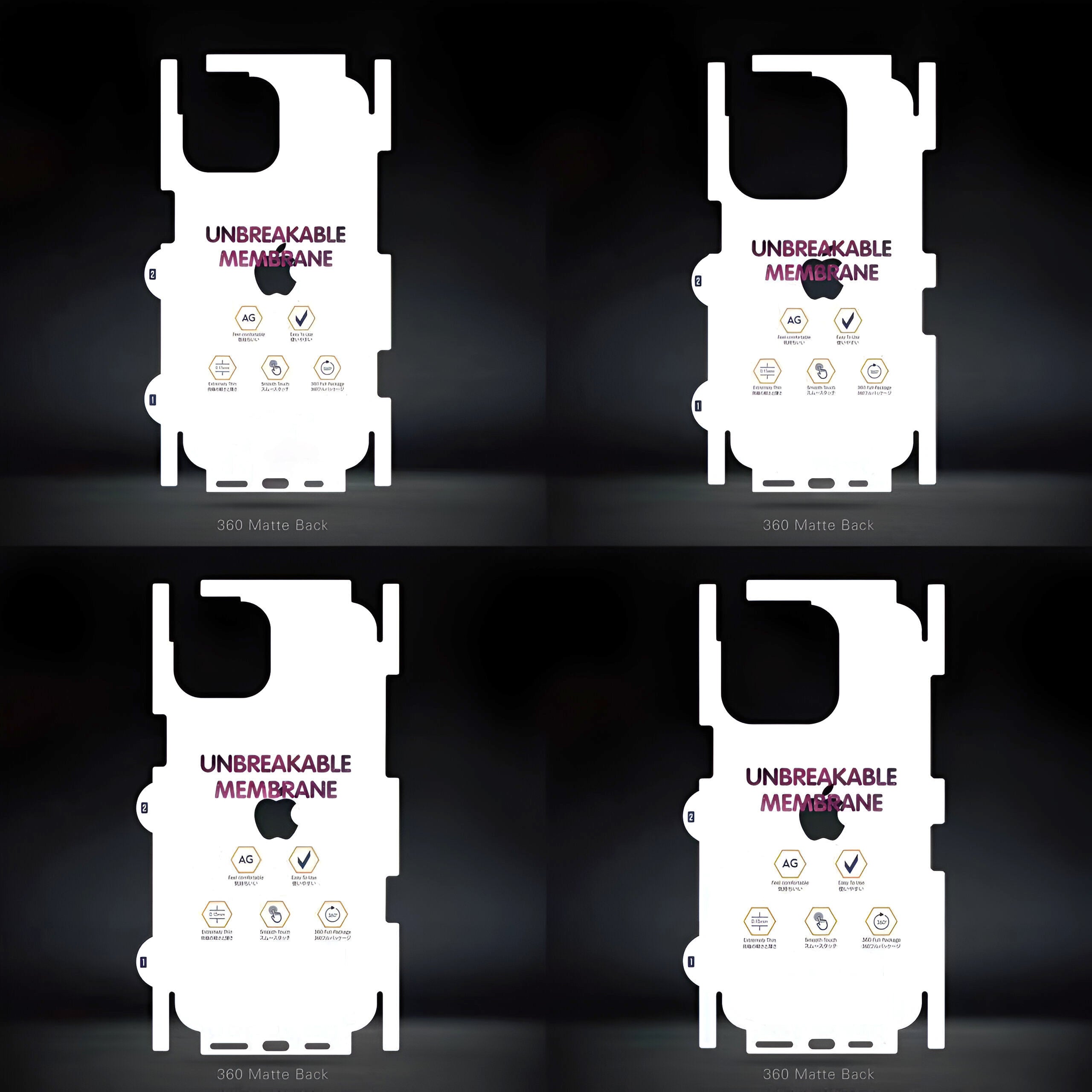 IPhone 16 Back Sheet - Transparent Unbreakable Membrane Shiny Film Back Protector Sheet