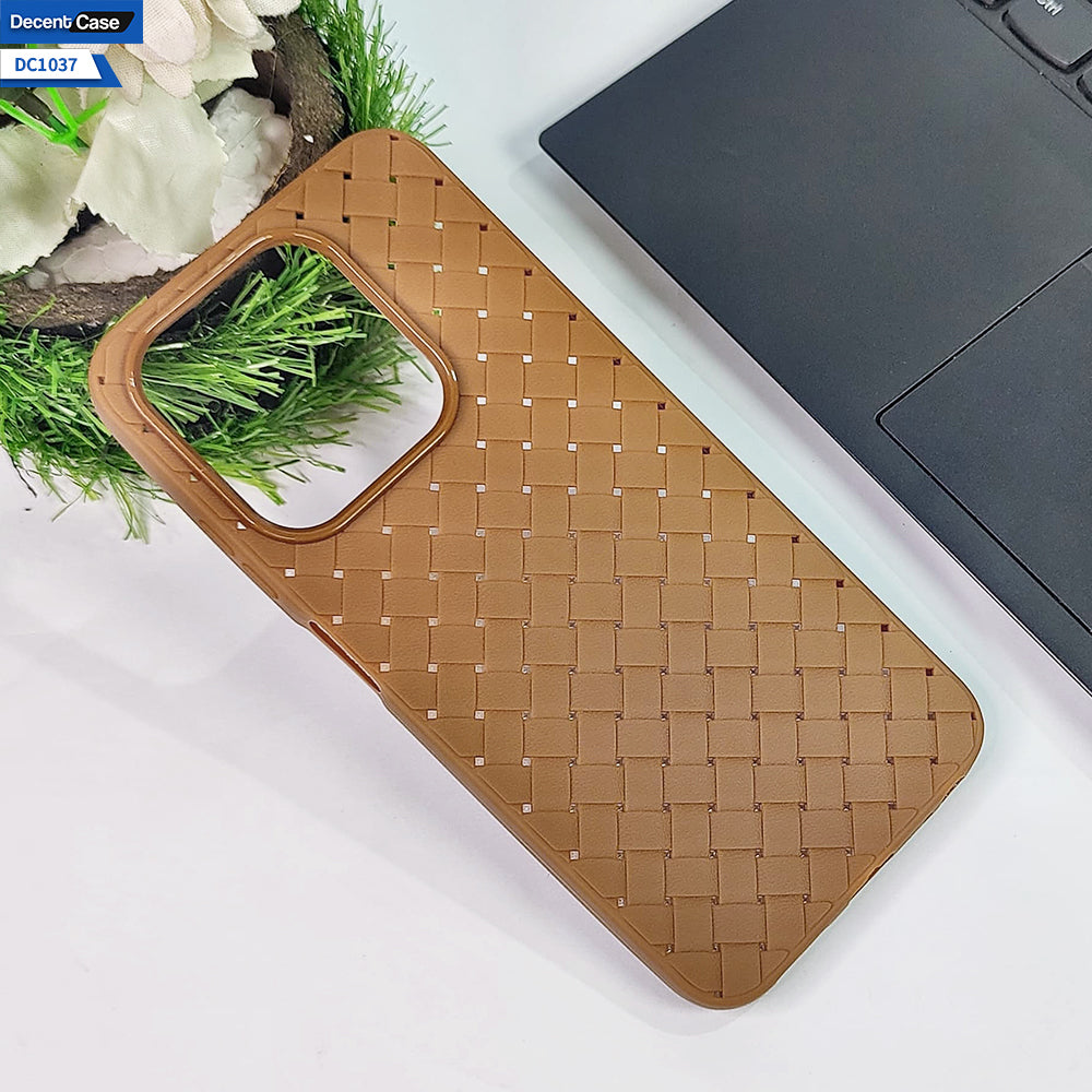 Infinix Smart 9 Cover - Gray - Premium Quality Woven Design Black Case
