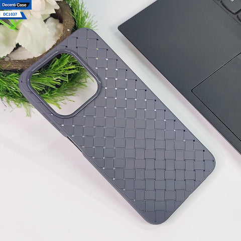 Infinix Smart 9 Cover - Gray - Premium Quality Woven Design Black Case