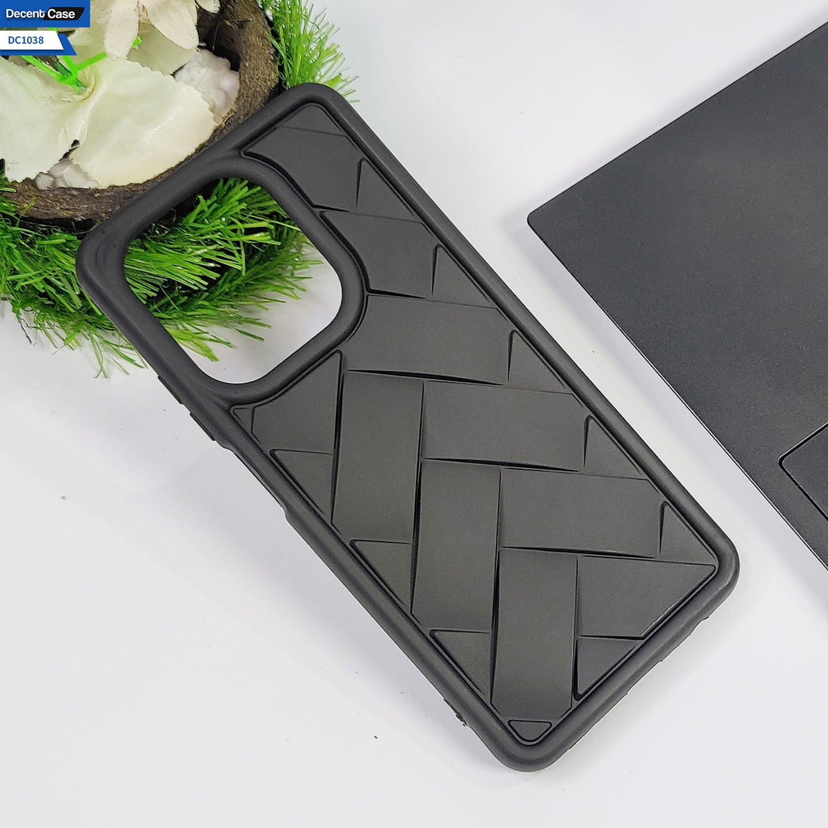 Infinix Smart 9 HD Cover - Black - Premium Quality Flex Waves Pattern Silicone Back case