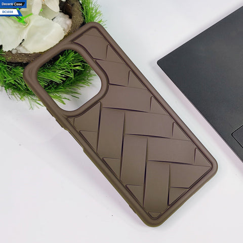 Infinix Smart 9 Cover - Gray - Premium Quality Flex Waves Pattern Silicone Back case