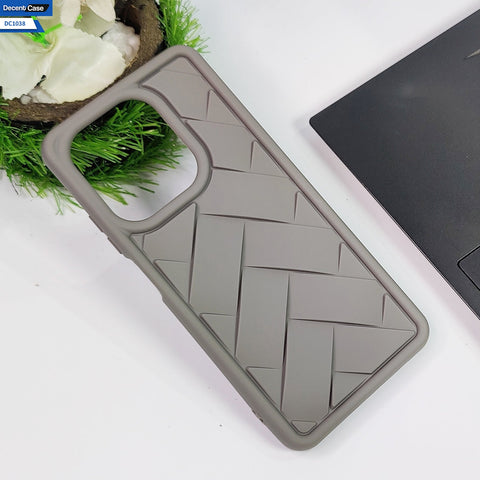 Infinix Smart 9 Cover - Gray - Premium Quality Flex Waves Pattern Silicone Back case