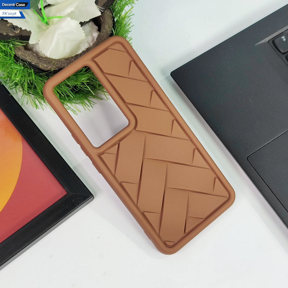 Vivo Y100 4G Cover - Brown - Premium Quality Flex Waves Pattern Silicone Back case