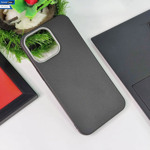 iPhone 14 Pro  Cover - Black -  New Elegant Style Leather Texture Case With Metal Camera Ring Protection Case