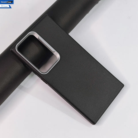 Samsung Galaxy S22 Ultra  Cover - Black -  New Elegant Style Leather Texture Case With Camera Protection