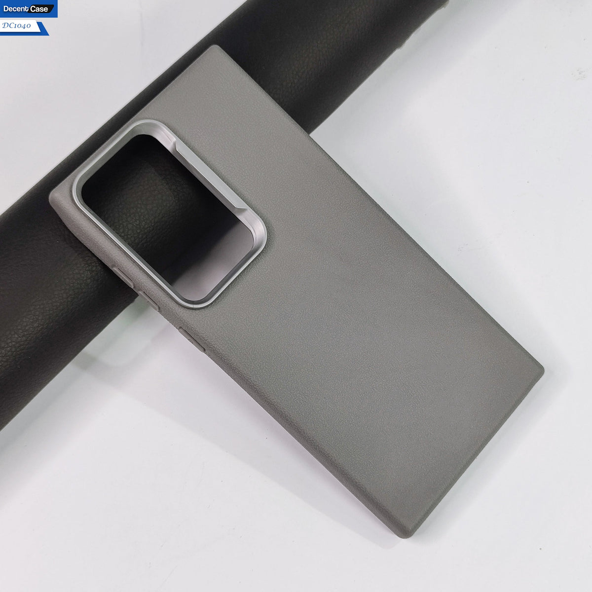 Samsung Galaxy S22 Ultra  Cover - Gray -  New Elegant Style Leather Texture Case With Camera Protection