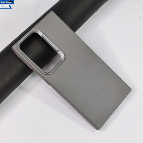 Samsung Galaxy S23 Ultra  Cover - Gray -  New Elegant Style Leather Texture Case With Camera Protection
