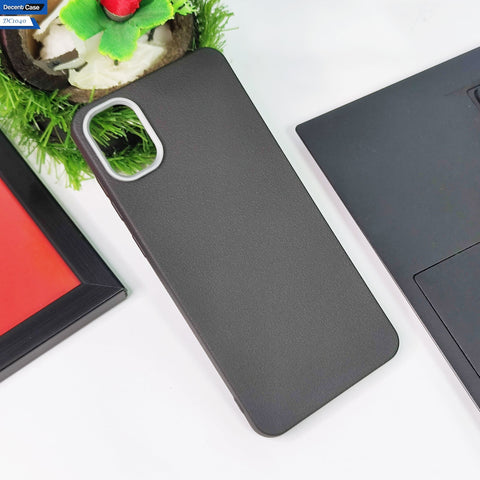 Samsung Galaxy A05  Cover - Black -  New Elegant Style Leather Texture Case With Metal Camera Ring Protection Case