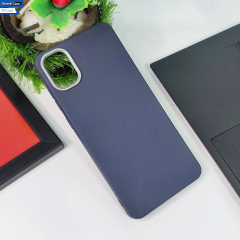 Samsung Galaxy A05  Cover - Black -  New Elegant Style Leather Texture Case With Metal Camera Ring Protection Case