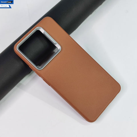 Tecno Spark Go 2023  Cover - Brown -  New Elegant Style Leather Texture Case With Camera Protection