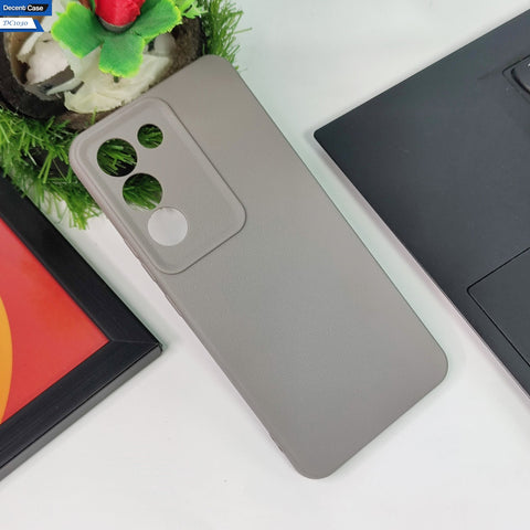 Vivo Y200e  Cover - Black -  New Elegant Style Leather Texture Case With Camera Protection