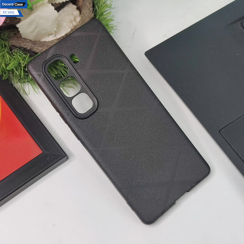 Infinix Hot 50 Pro Plus - Black - Cover New Stylish Diamond Cut Case Silicone With Camera Protection Case