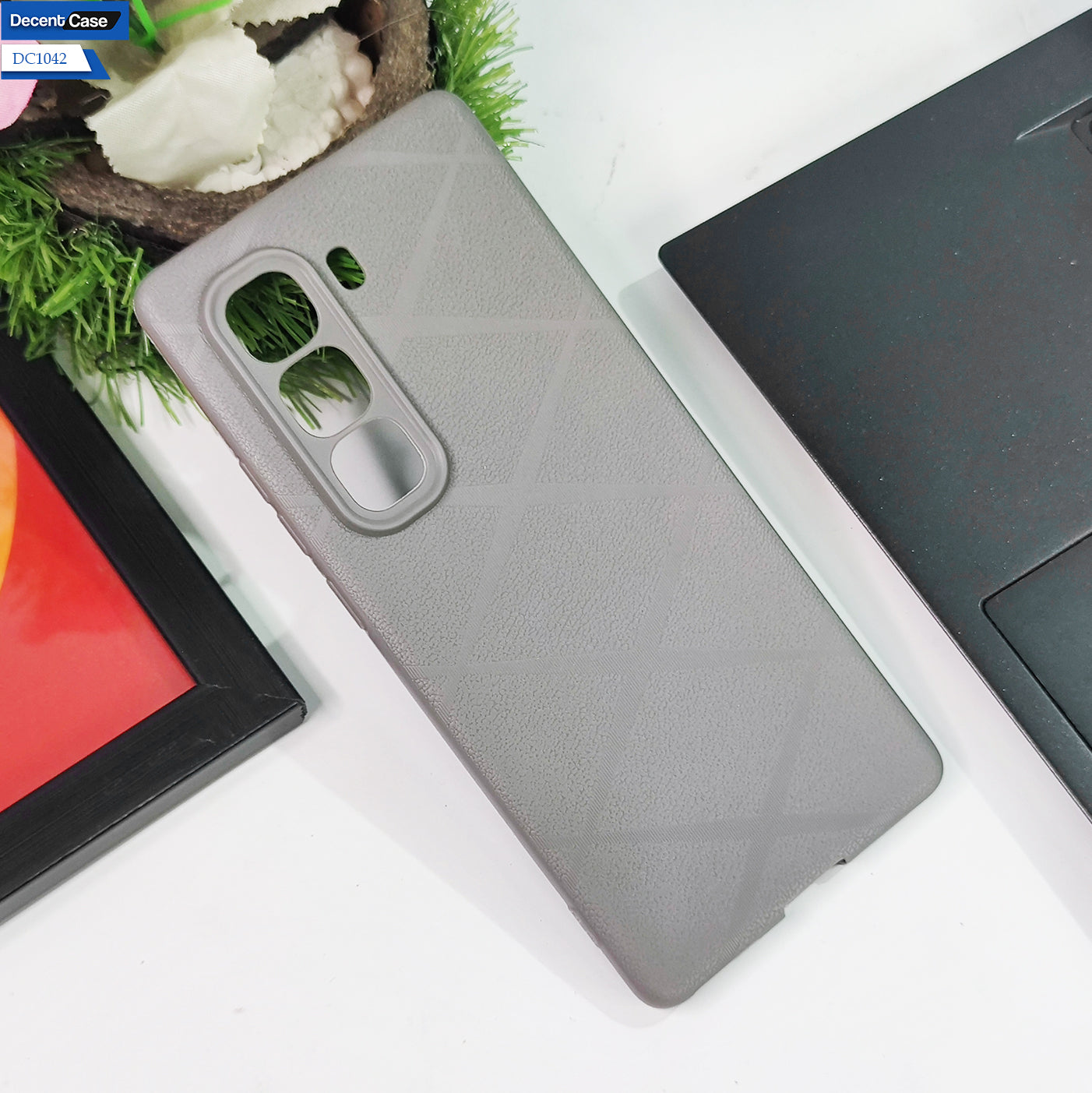 Infinix Hot 50 Pro Plus - Black - Cover New Stylish Diamond Cut Case Silicone With Camera Protection Case