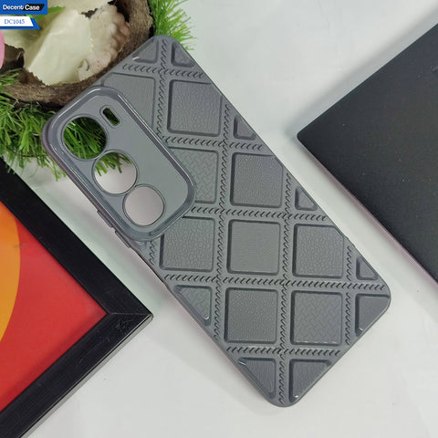 Vivo Y19s - Gray - Cover New Stylish Diamond Cut Case Silicone With Camera Protection Case
