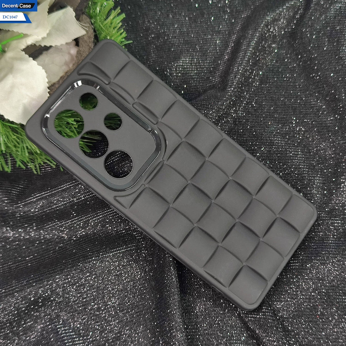 Itel S25 Ultra Cover Soft Silicone Cube Puffer Case
